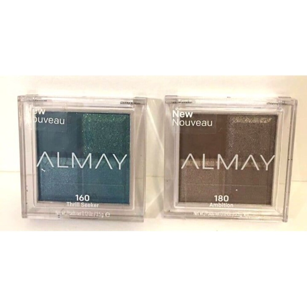 2x Almay Shadow Squad Eyeshadow #160 Thrill Seeker And #180 Ambition NEW SEALED